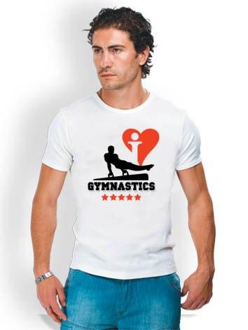 Футболка мужская Swan Child 5613 белая с красно-черным рисунком