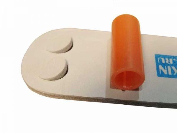 Гимнастические накладки мужские для колец на липучках Double Skin пл. валик белый