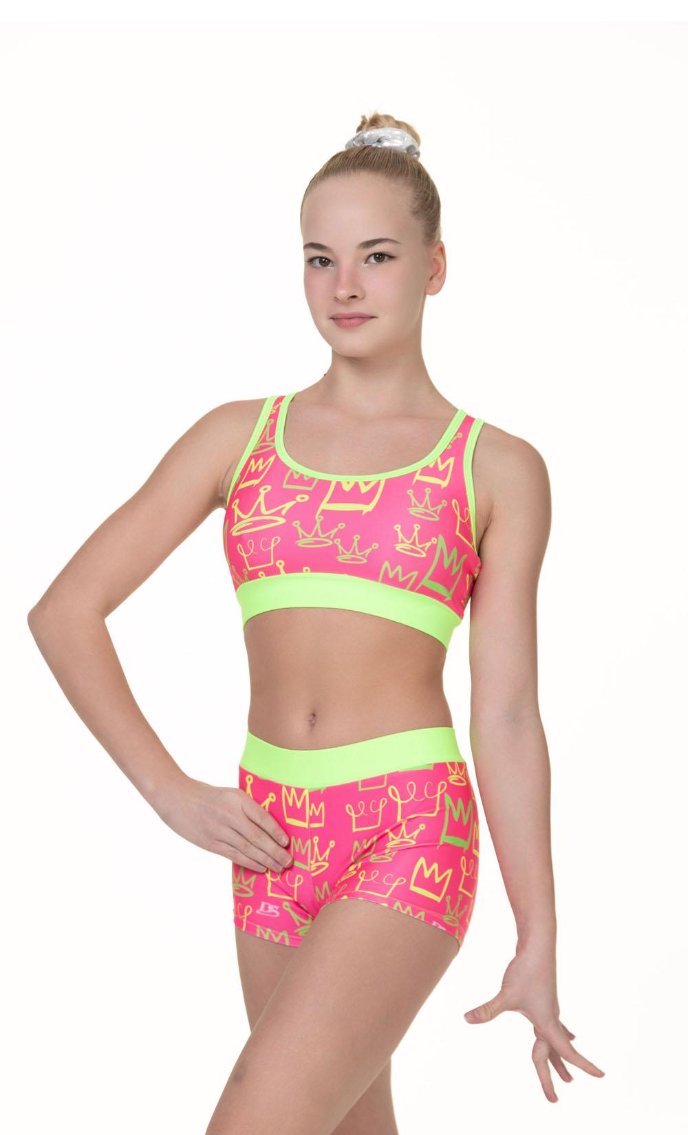 Комплект женский для спортивной гимнастики GK Sport К202-2Р розовый без рукава