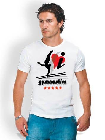 Футболка мужская Swan Child 5610 белая с красно-черным рисунком