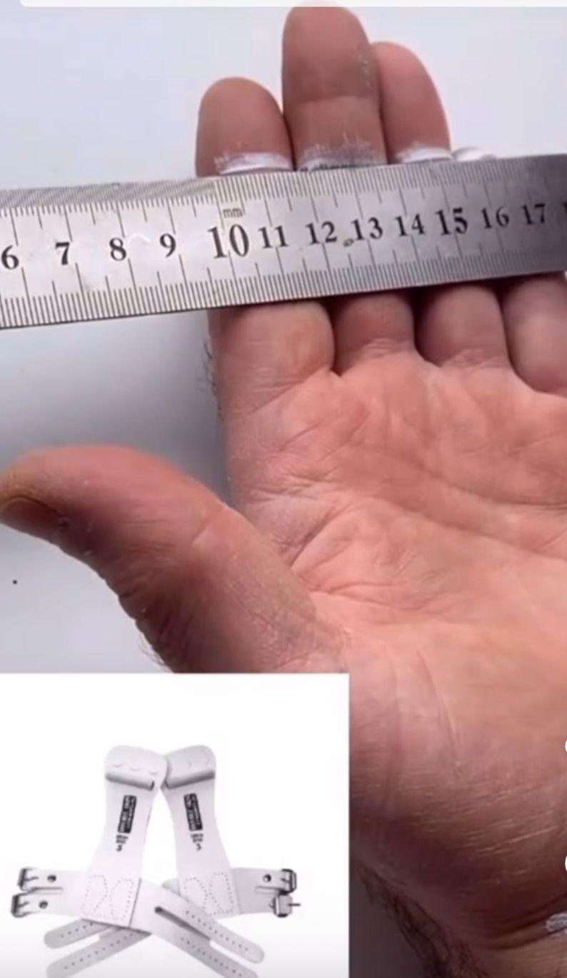 Гимнастические накладки мужские на липучке  Double Skin пл. валик белые