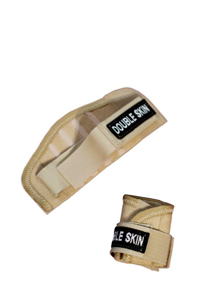 Фиксаторы запястья эластичные Double Skin 001 бежевые на липучке