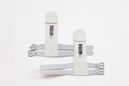 Гимнастические накладки мужские для работы на кольцах DOUBLE SKIN Ring кожаный валик бежевые