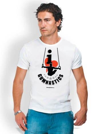 Футболка мужская Swan Child 5616 белая с красно-черным рисунком