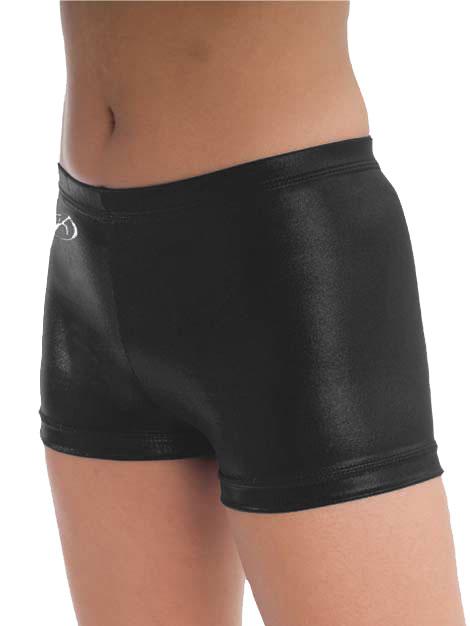 Шорты женские для спортивной гимнастики GK Elite CB508 черный глянец