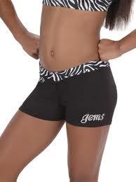 Шорты женские для спортивной гимнастики GK Elite CB506 черные с принтом зебра