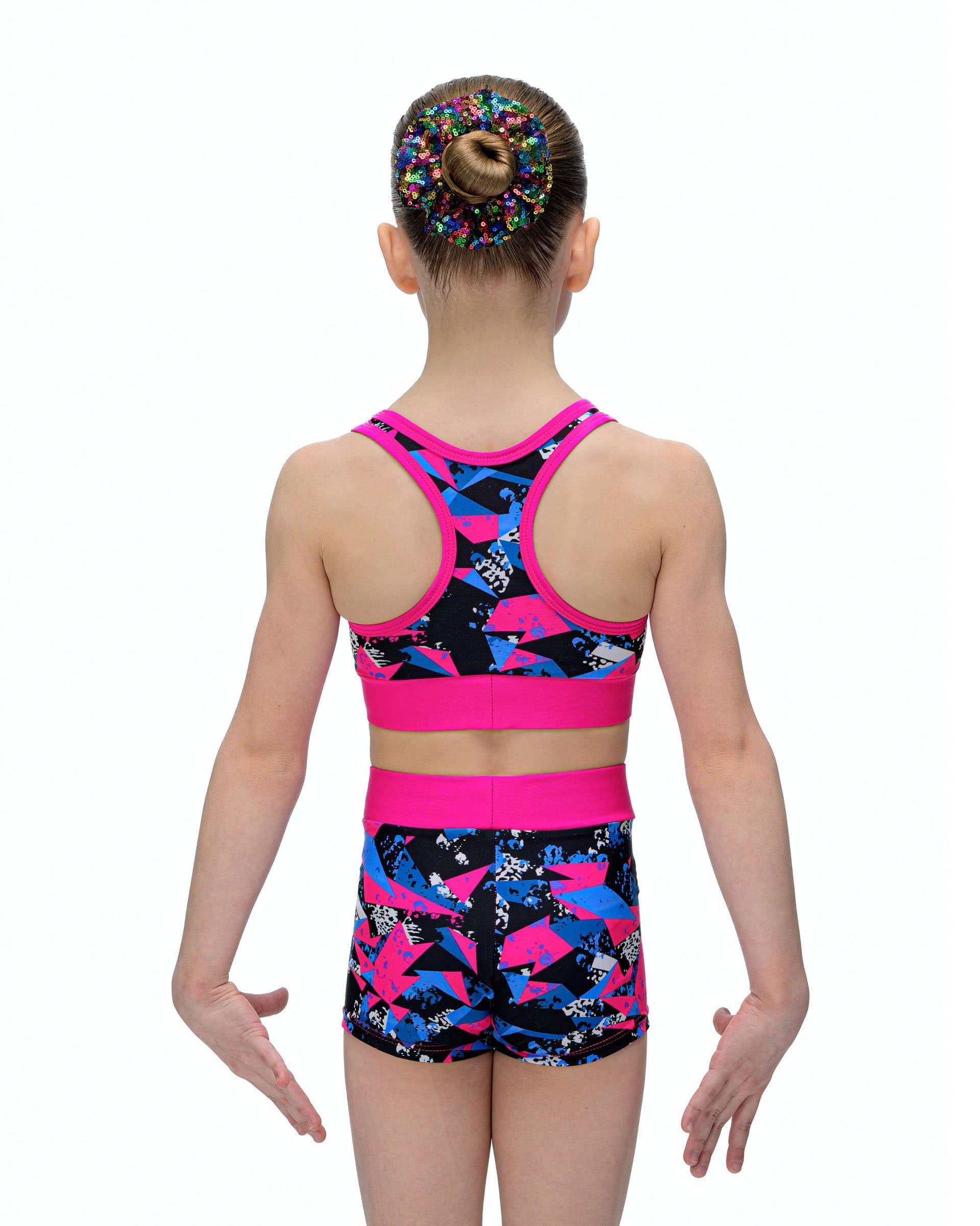 Комплект из шорт и топа для спортивной гимнастики GK Sport К198-1 мультиколор