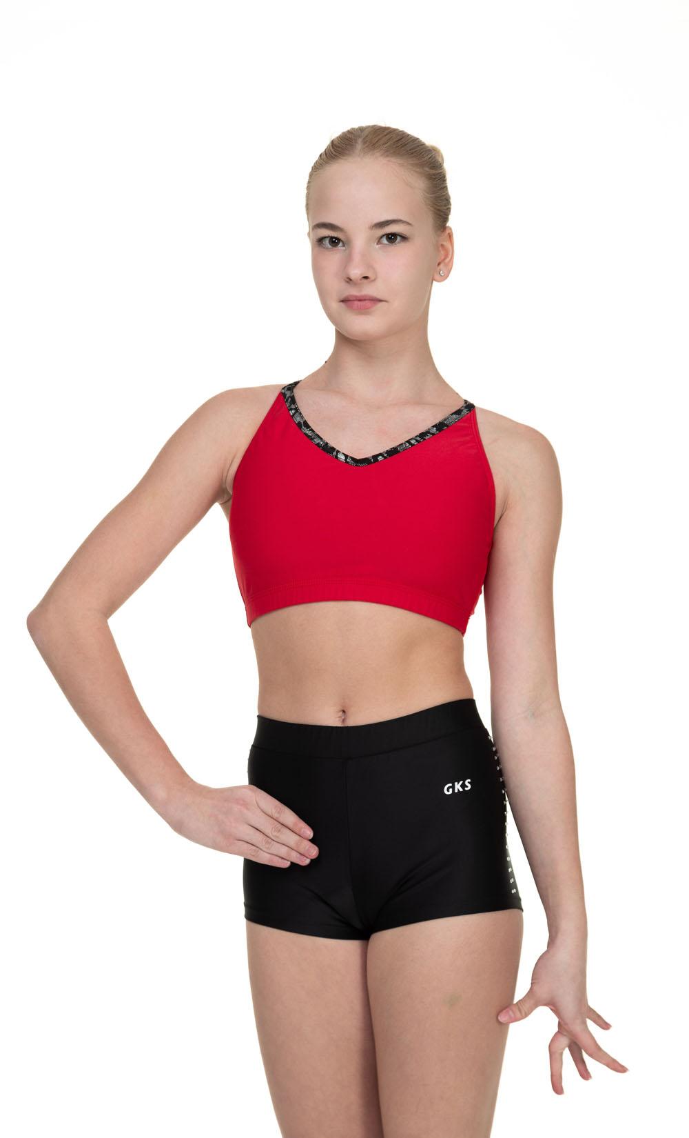 Шорты женгские для спортивной гимнастики GK Sport 6127-1 черные с поясом