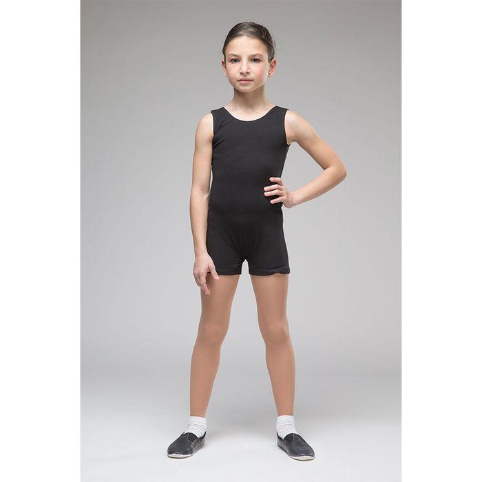 Комбинезон женский для спортивной гимнастики Korri ГКо2.2 черный без рукава