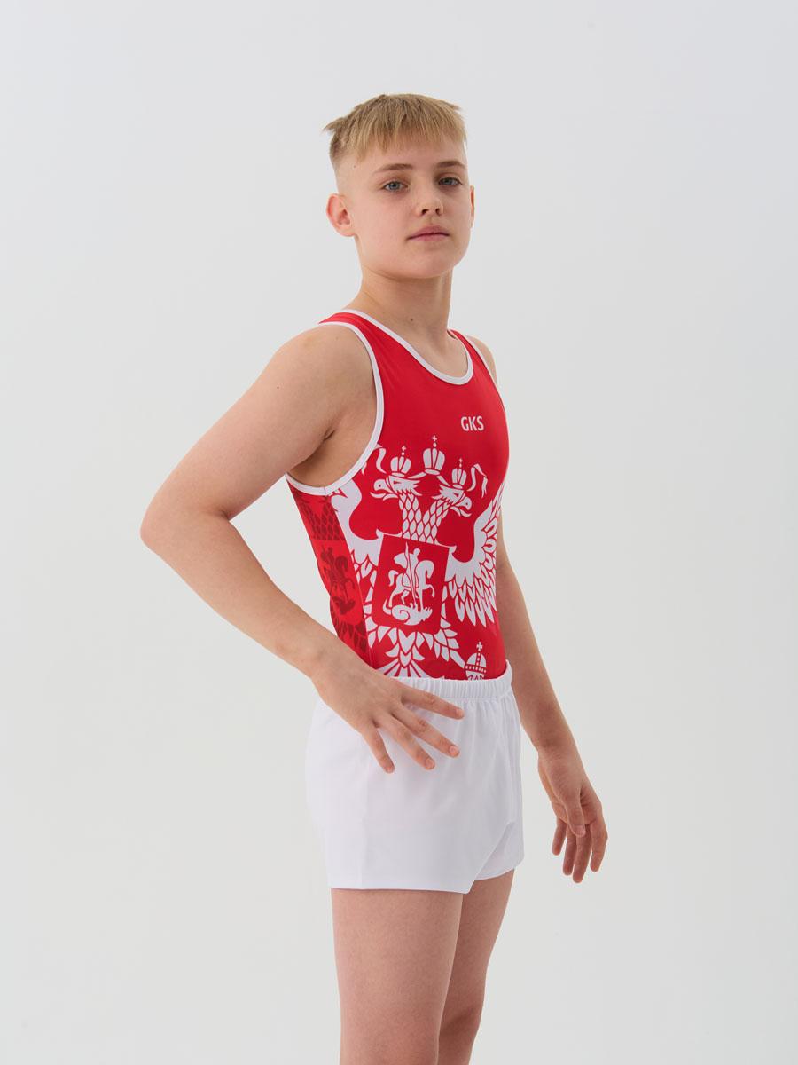 Купальник мужской для спортивной гимнастики GK Sport GK Sport 0201-3 Красный без рукава