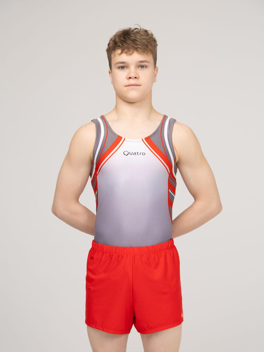 Мужской купальник для спортивной гимнастики Quatro Gercules red