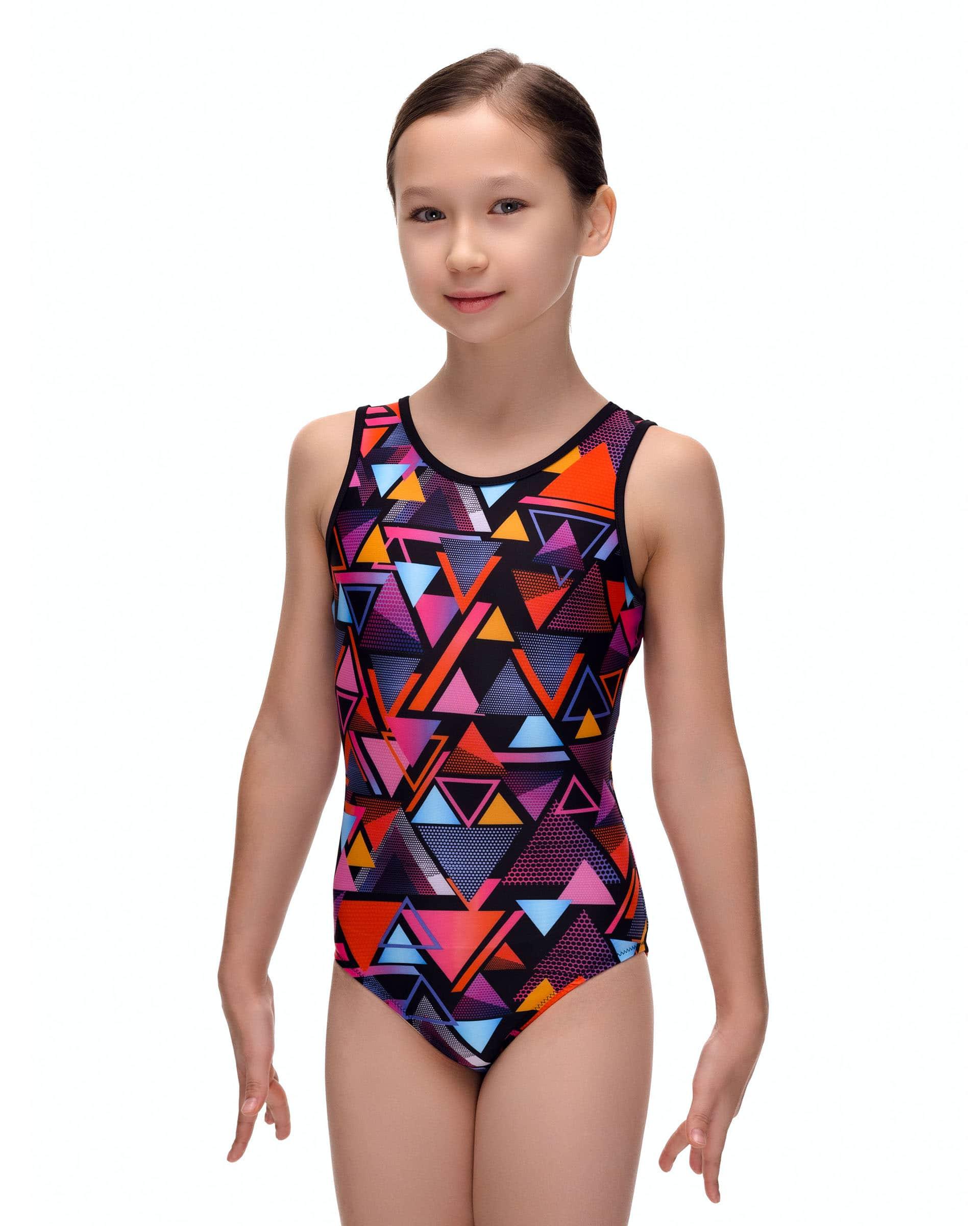 Купальник женский для спортивной гимнастики GK Sport 202-24 мультиколор без рукава