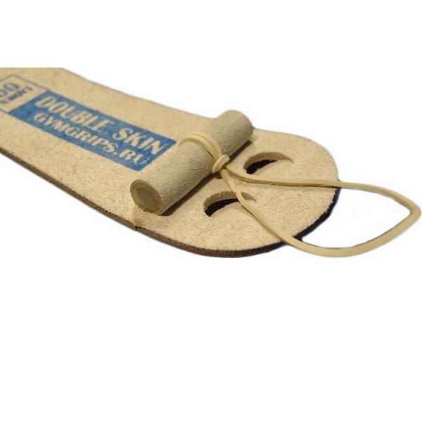 Накладки женские для брусьев с липучкой Double Skin 0501 кожаный валик бежевые