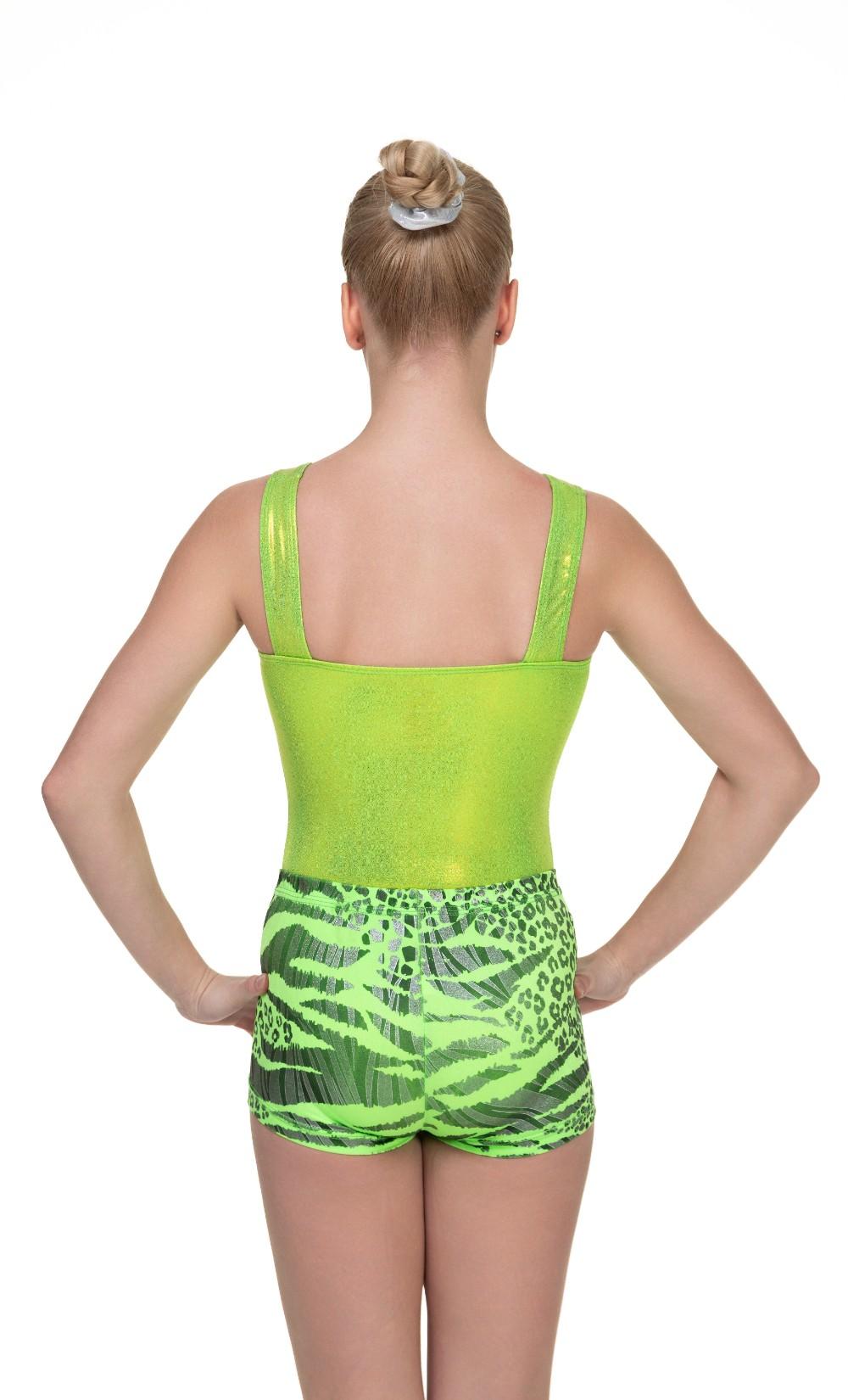 Шорты женские для спортивной гимнастики GK Elite CB516 лайм