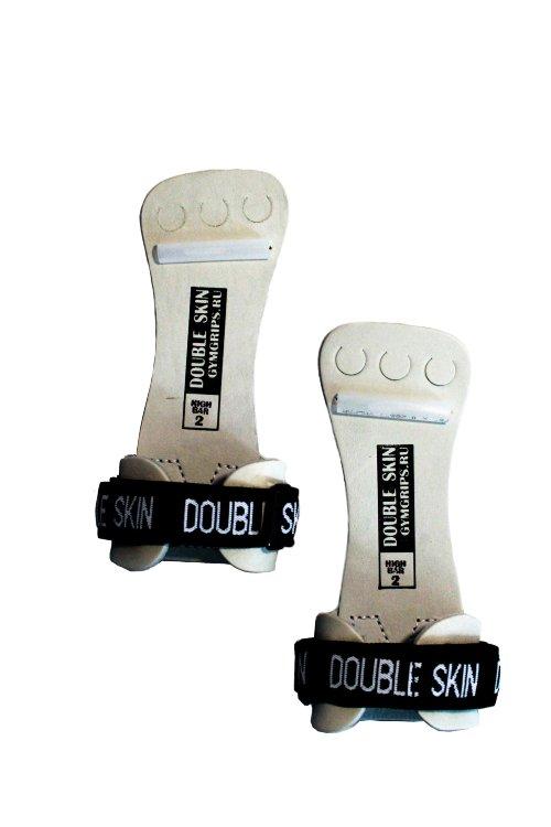 Гимнастические накладки мужские на липучке  Double Skin пл. валик белые