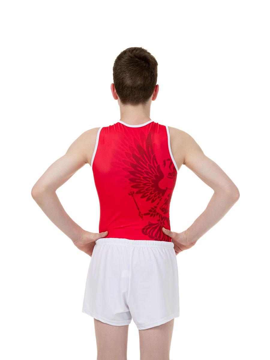 Купальник мужской для спортивной гимнастики GK Sport GK Sport 0201-3 Красный без рукава